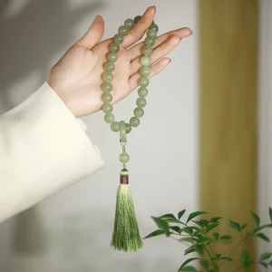 Green Jade Stone Tassel Bracelet Necklace