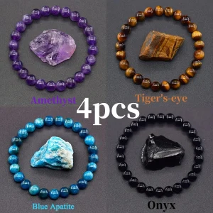 4 Pcs/Set Bohemian Gemstone Bracelets